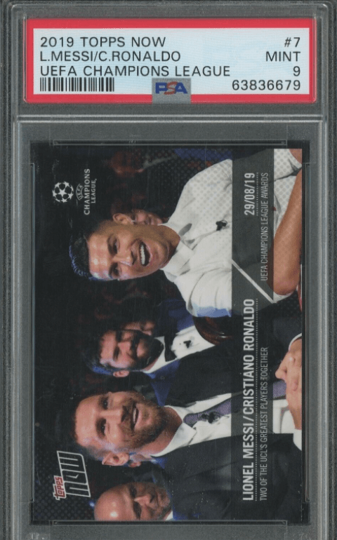 In Depth: 2019 Topps Now UCL #7 Lionel Messi Cristiano Ronaldo Card